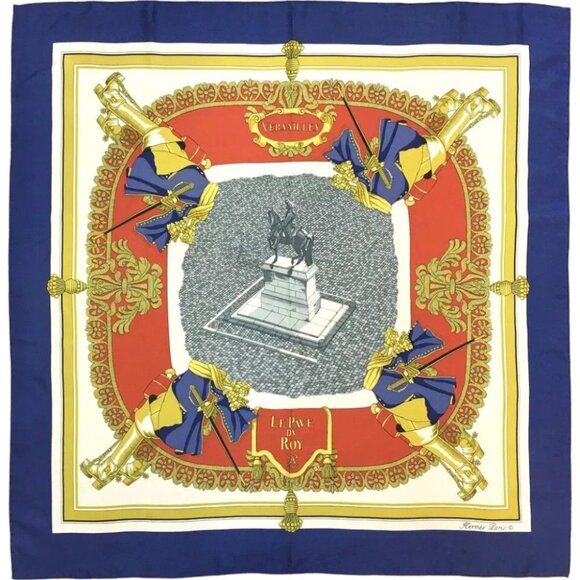 958200BR (S2) Hermes Scarf Multicolor Silk - Picture 1 of 9